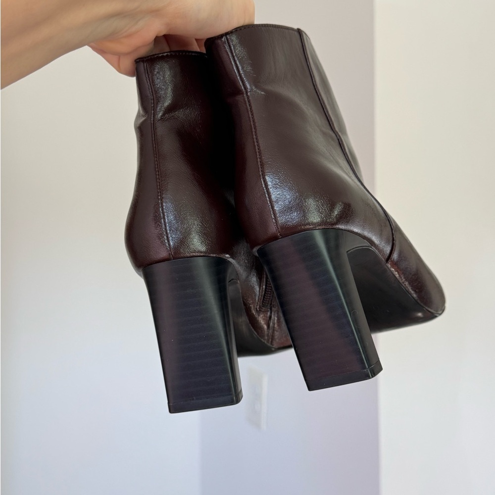 Mango Rich Brown Leather Heeled Boots - Picture 3 of 12